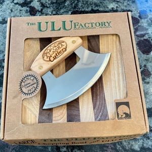 The ulu factory large chopping bowl with ulu knife set